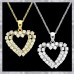 N849G Forever Gold Austrian Crystal Double Heart Necklace102960
